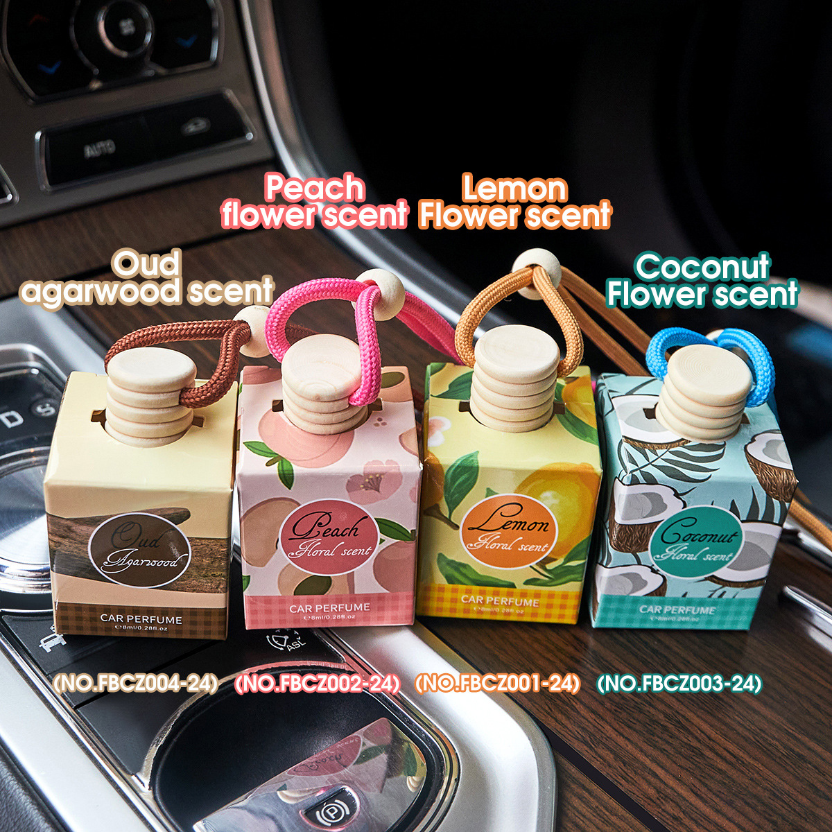 Cross-border exclusive FORMBO car lanyard perfume, car-specific deodorizing aromatherapy pendant accessories, car aromatherapy Application Scenario
