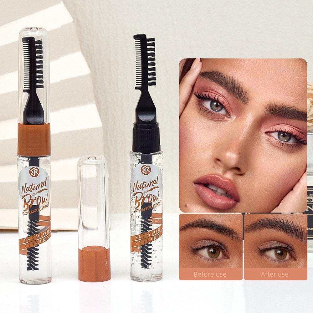 "2025ROMANTIC BIRD Eyebrow Styling Liquid Transparent Colorless Wild Eyebrow Export Cross-border NATURA. full figure