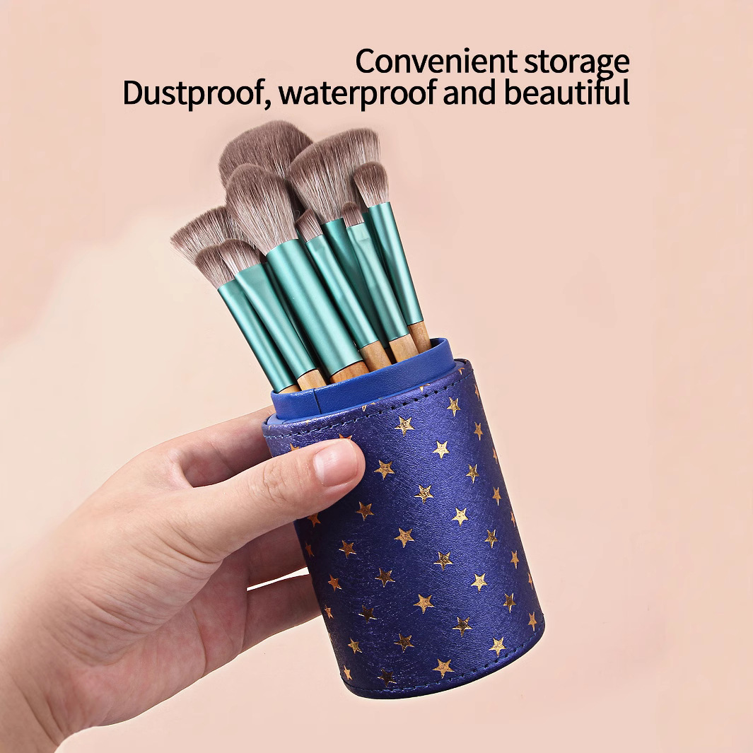New Star Bucket PU makeup brush storage bucket, complete set of brush storage box, dust-proof and waterproof beauty tools in stock details Picture
