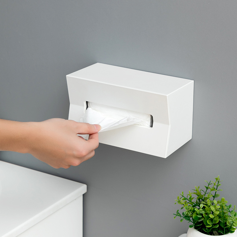 J52-3731 Creative Multi-functional Desktop Tissue Box, Wall-mounted bathroom Storage box, Toilet Paper box Application Scenario