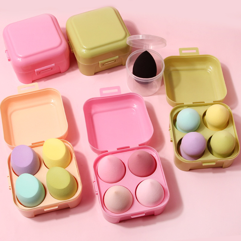 Beauty egg storage box, dry and wet dual-purpose, gourd egg powder puff, sponge egg, makeup egg pad, powder puff, super soft, no powder absorption full figure