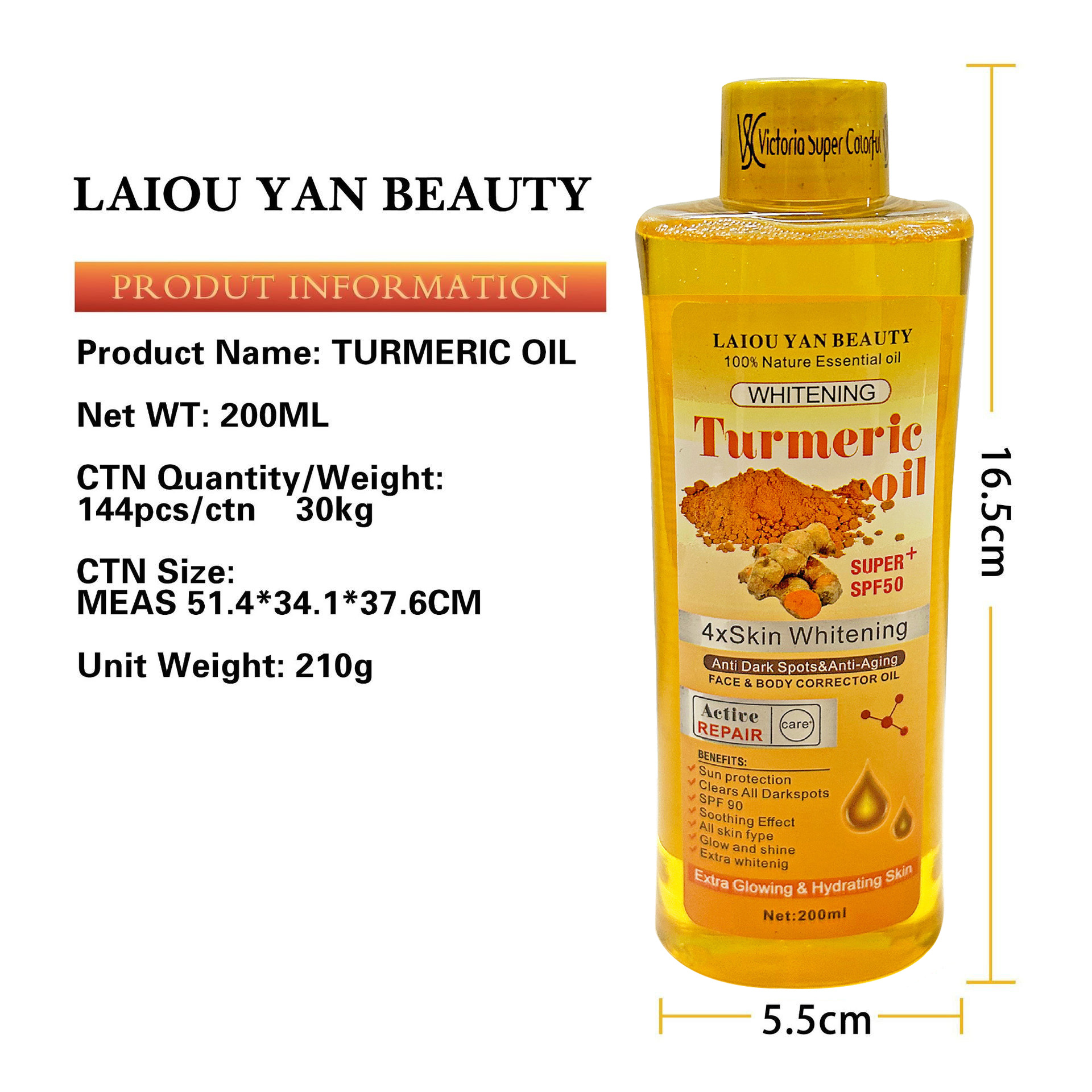 Cross-border turmeric Oil Moisturizing and Heating Essential Oil Body Massage Oil Unblocking Meridians Massage Essential Oil Factory wholesale Item Picture