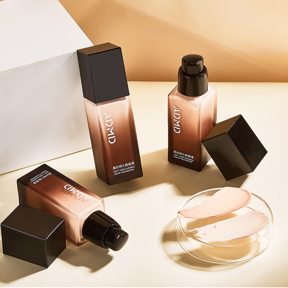 ADMD Soft Yarn Long-lasting Foundation is clear, oil-repellent, does not smudge, provides concealer and isolation, is lightweight and waterproof, and is a bb cream foundation for bare makeup Specification drawing