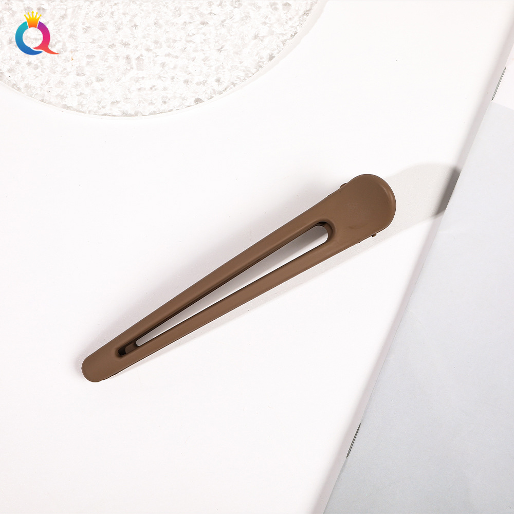 星欣塑料 亚马逊跨境发夹磨砂鸭嘴夹刘海夹ins侧边夹一字夹发饰品批发详情8