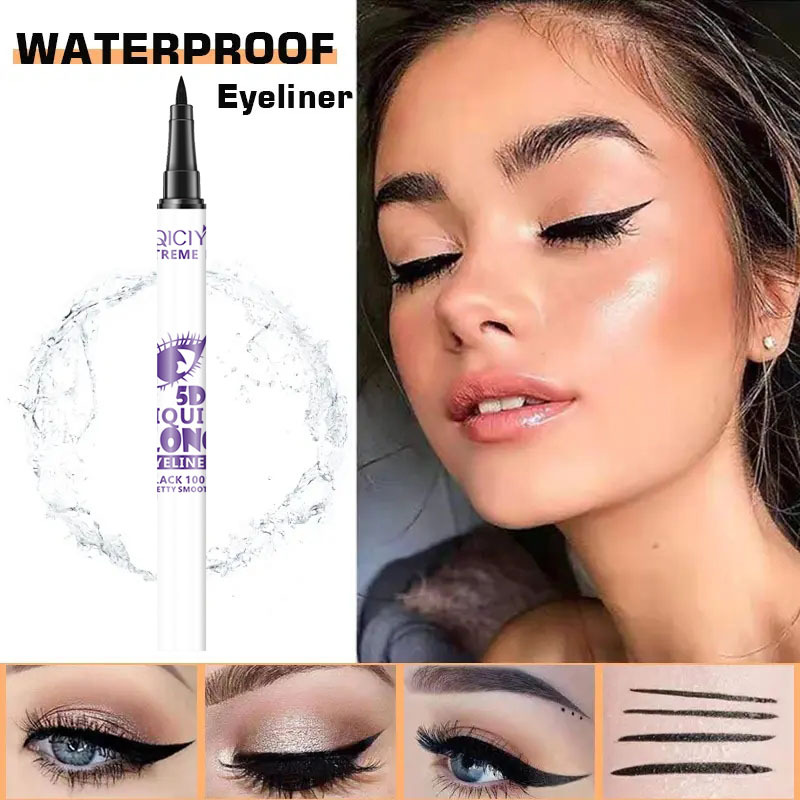 【 Exclusive for Foreign Trade 】QICIY eyeliner Pen is waterproof, one-stroke forming, quick-drying, anti-smudge, long-lasting and does not smudge. Wholesale Application Scenario