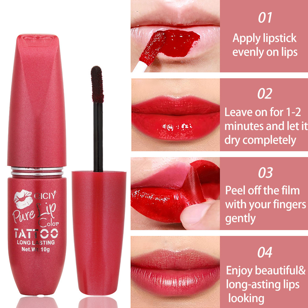 QICIY cross-border stock liquid lip gloss, lip gloss, lip gloss, non-fading, non-staining, lip liquid, lip gloss, and peel-off lip mask Specification drawing