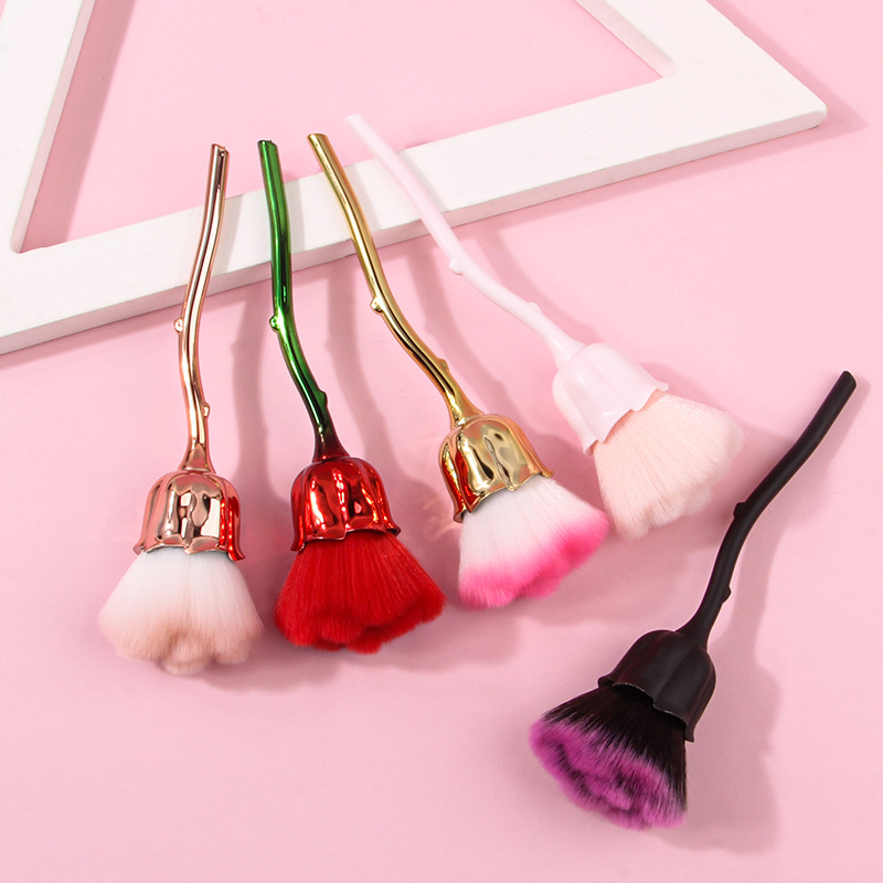 Irregular-shaped bouquet loose brush setting makeup refreshing facial makeup brush Soft bristle portable single makeup brush in stock wholesale full figure