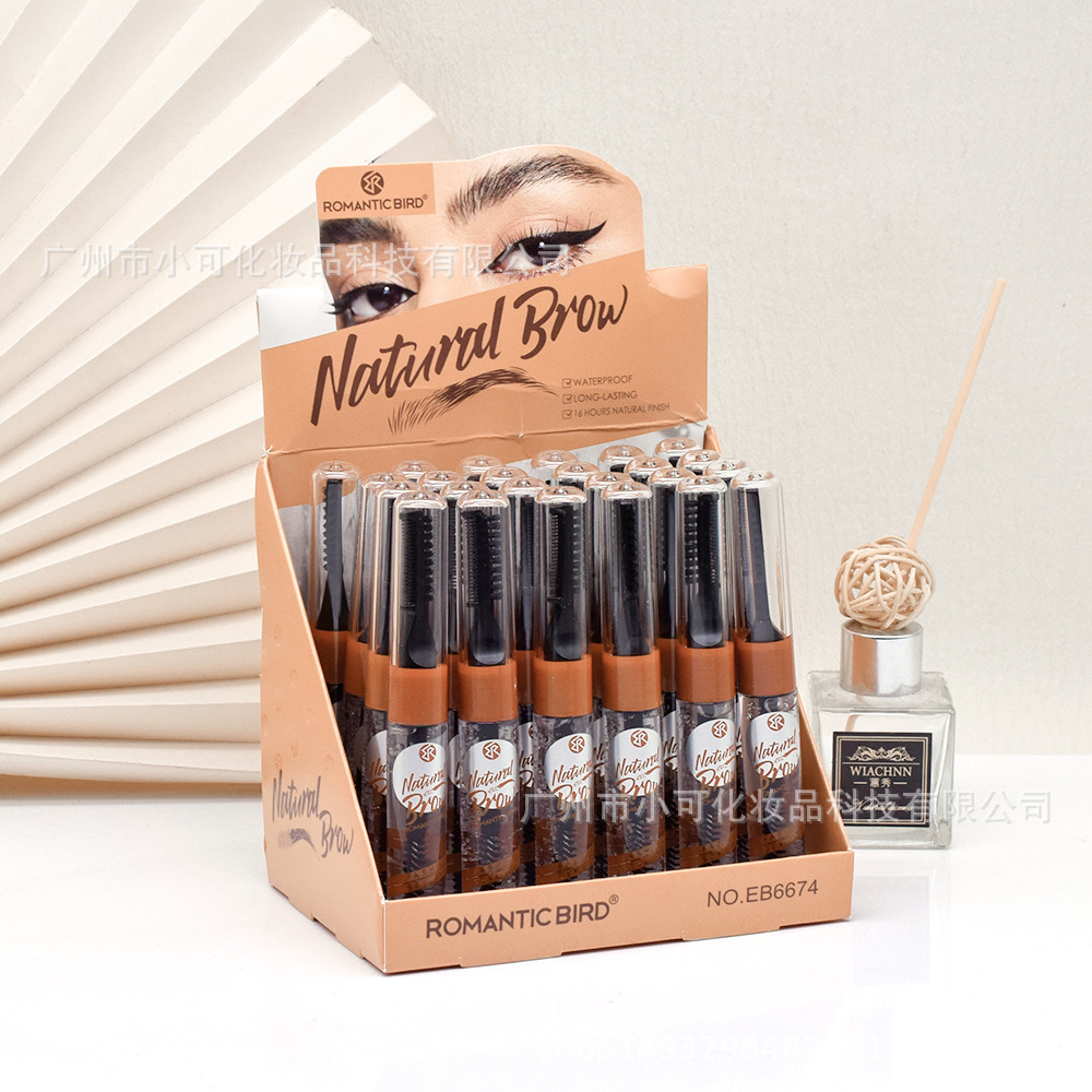 "2025ROMANTIC BIRD Eyebrow Styling Liquid Transparent Colorless Wild Eyebrow Export Cross-border NATURA. Item Picture