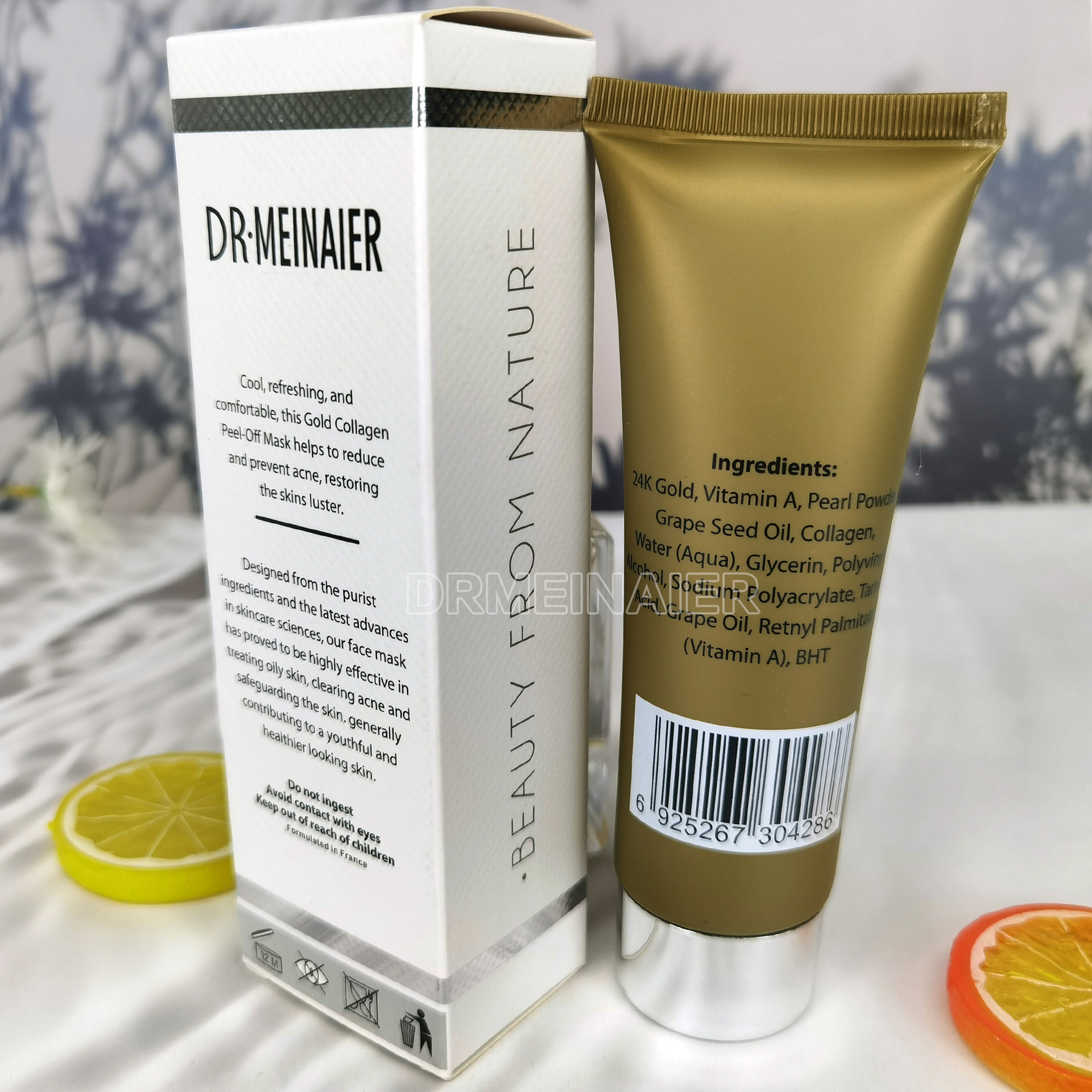 Export gold peel-off mask for firming, moisturizing, repairing and nourishing Blackhead removal 120g factory wholesale Specification drawing