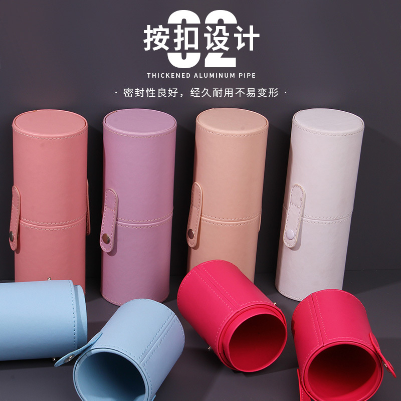 Portable makeup brush bucket, makeup brush storage cylinder, dust-proof cover, makeup brush storage tool, wholesale beauty tools Specification drawing
