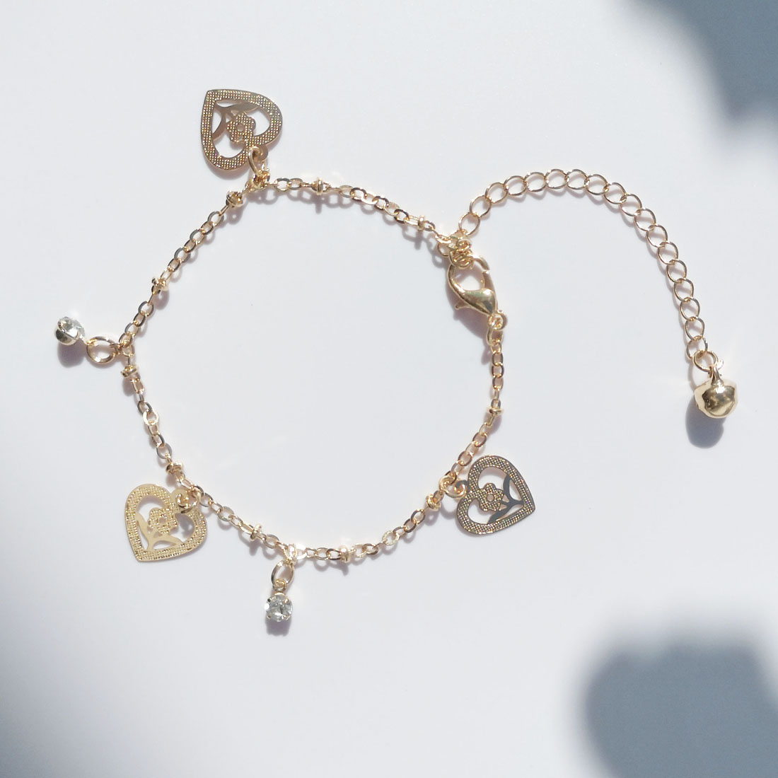 简约时尚爱心花朵手链