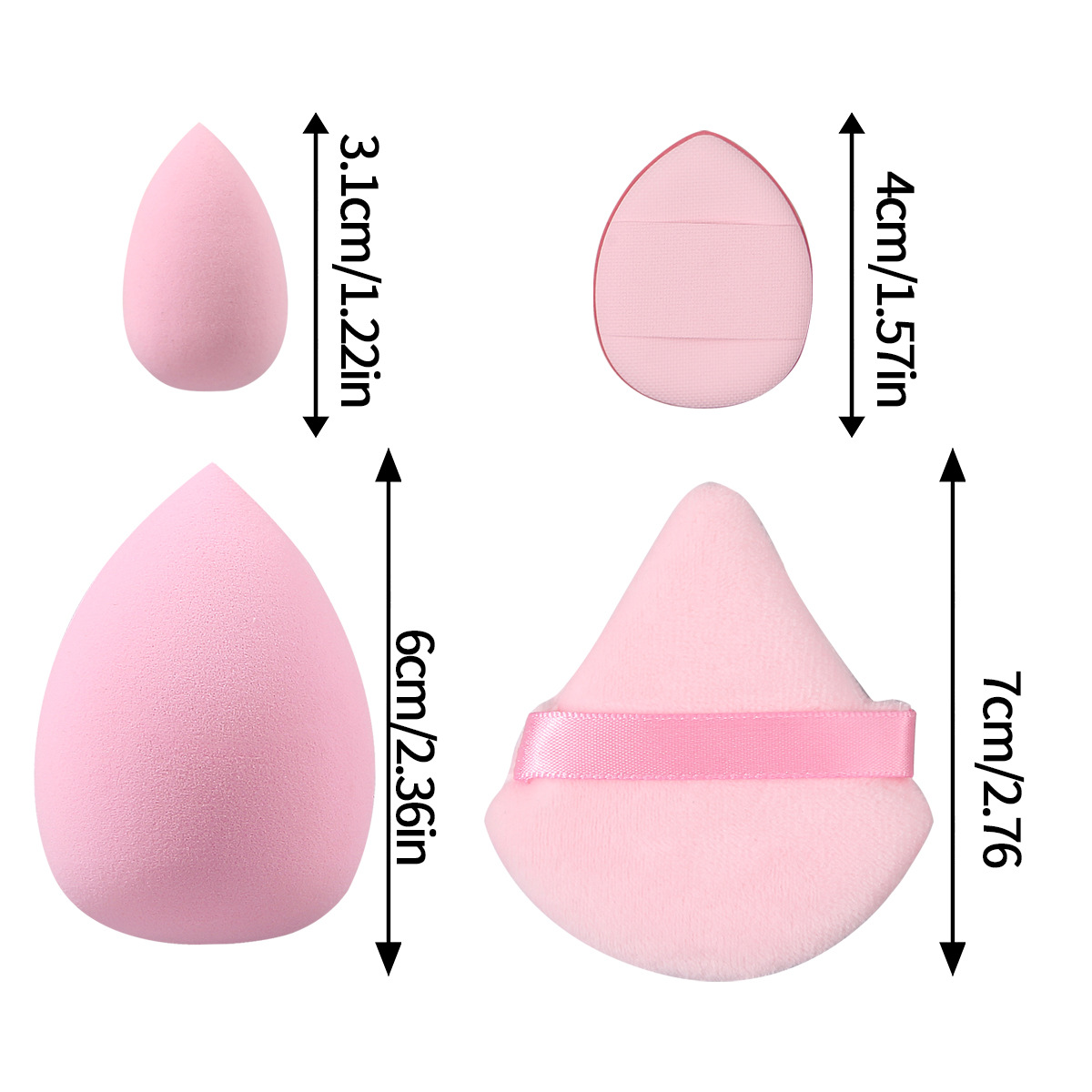 Cross-border best-selling 12-piece makeup sponge powder puff set, dry and wet dual-purpose beauty egg triangle powder puff, finger powder puff Application Scenario