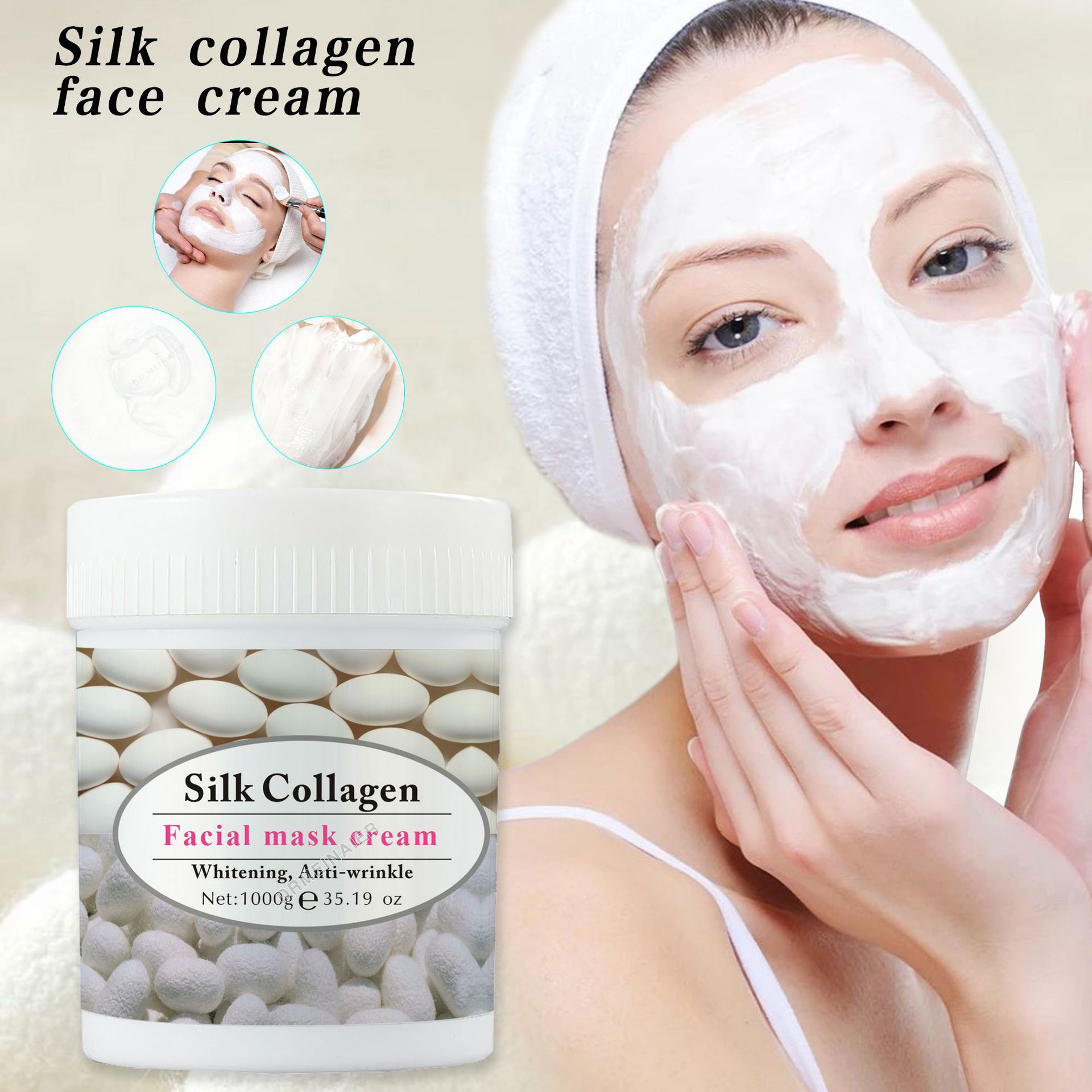 Wholesale and export of cross-border chamomile brightening mask, paste, oil control, moisturizing, hydrating and moisturizing mask paste Specification drawing