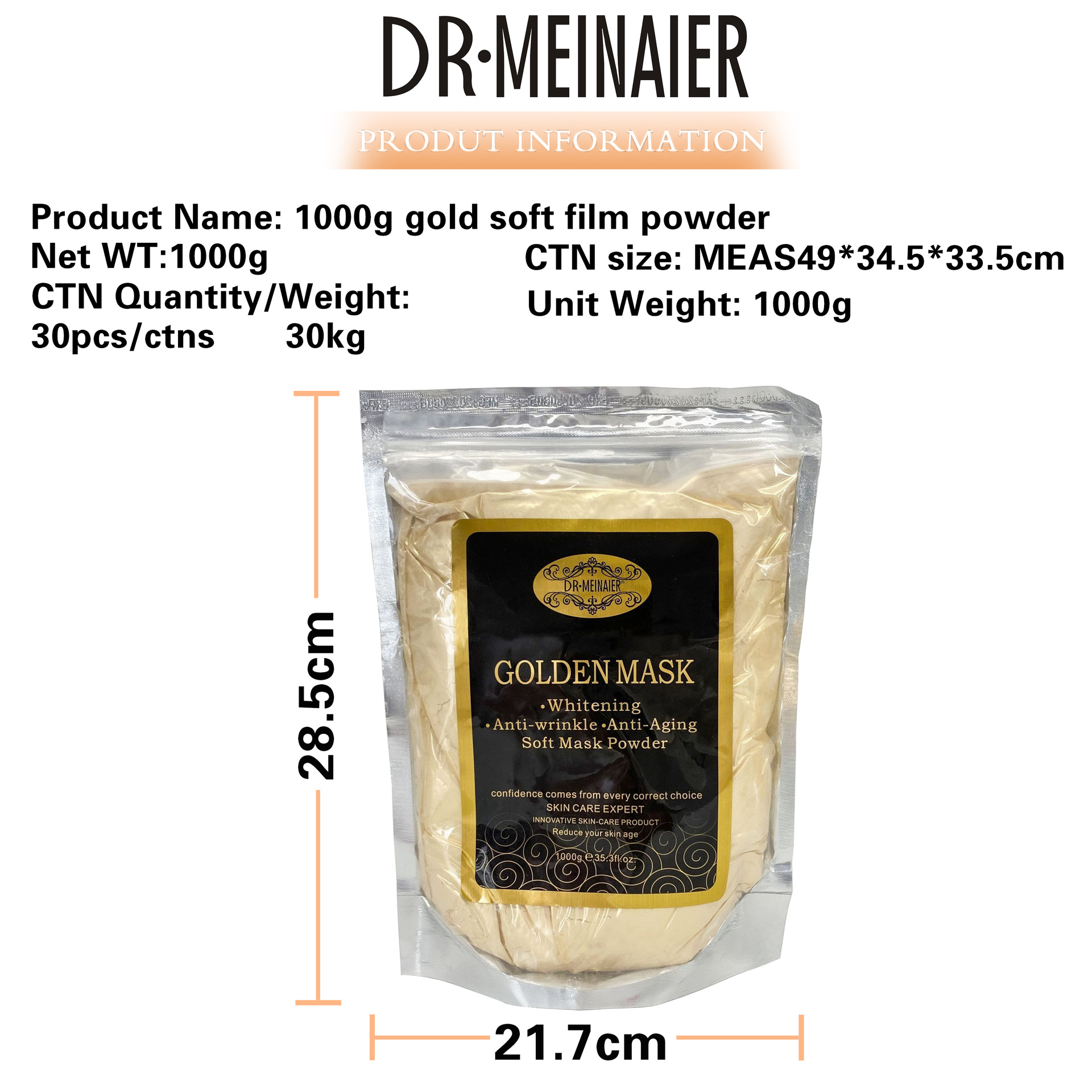 Cross-border exclusive gold mask powder, imperial formula, brightens skin tone, reduces fine lines, courtyard gold powder wholesale in Vietnam Item Picture