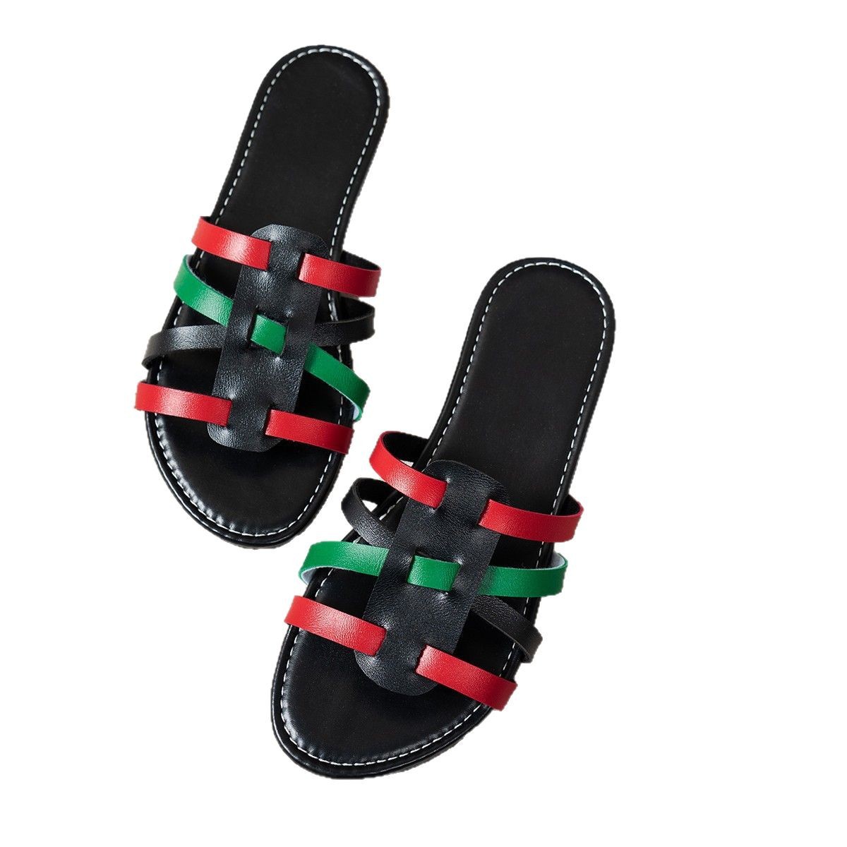 slippers for women 2025 summer new flip-flops Beach casual European and American cross-border woven cool slippers slippers Item Picture