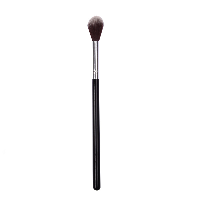 Highlighter makeup brush, Flame, single brush, black long rod, smudging brush, soft bristle eye makeup tool, student makeup brush Item Picture
