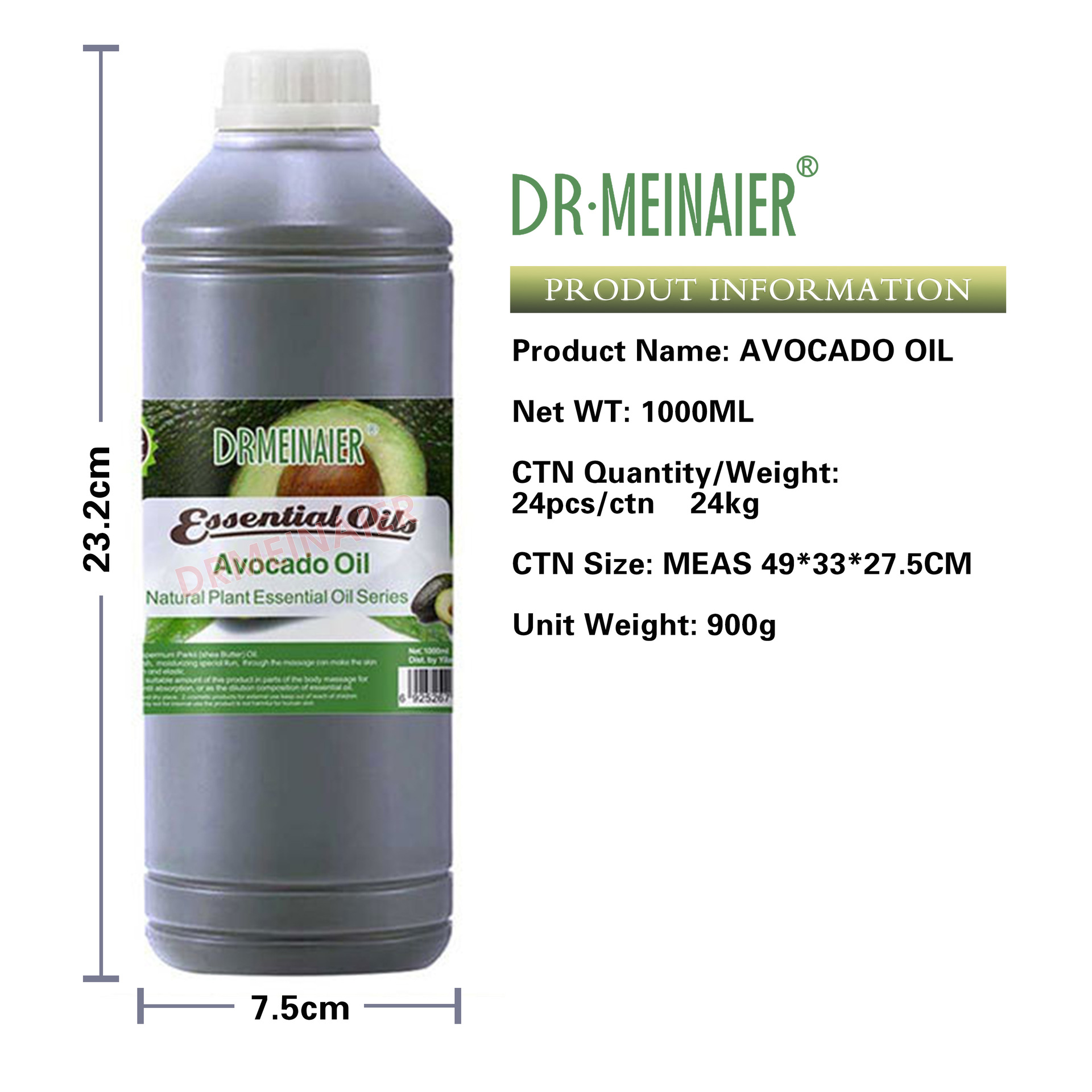 Cross-border Menier plant-based Oil Avocado Essential Oil Brightening and Nourishing full-body Massage Oil Backopening Oil Export batch Item Picture