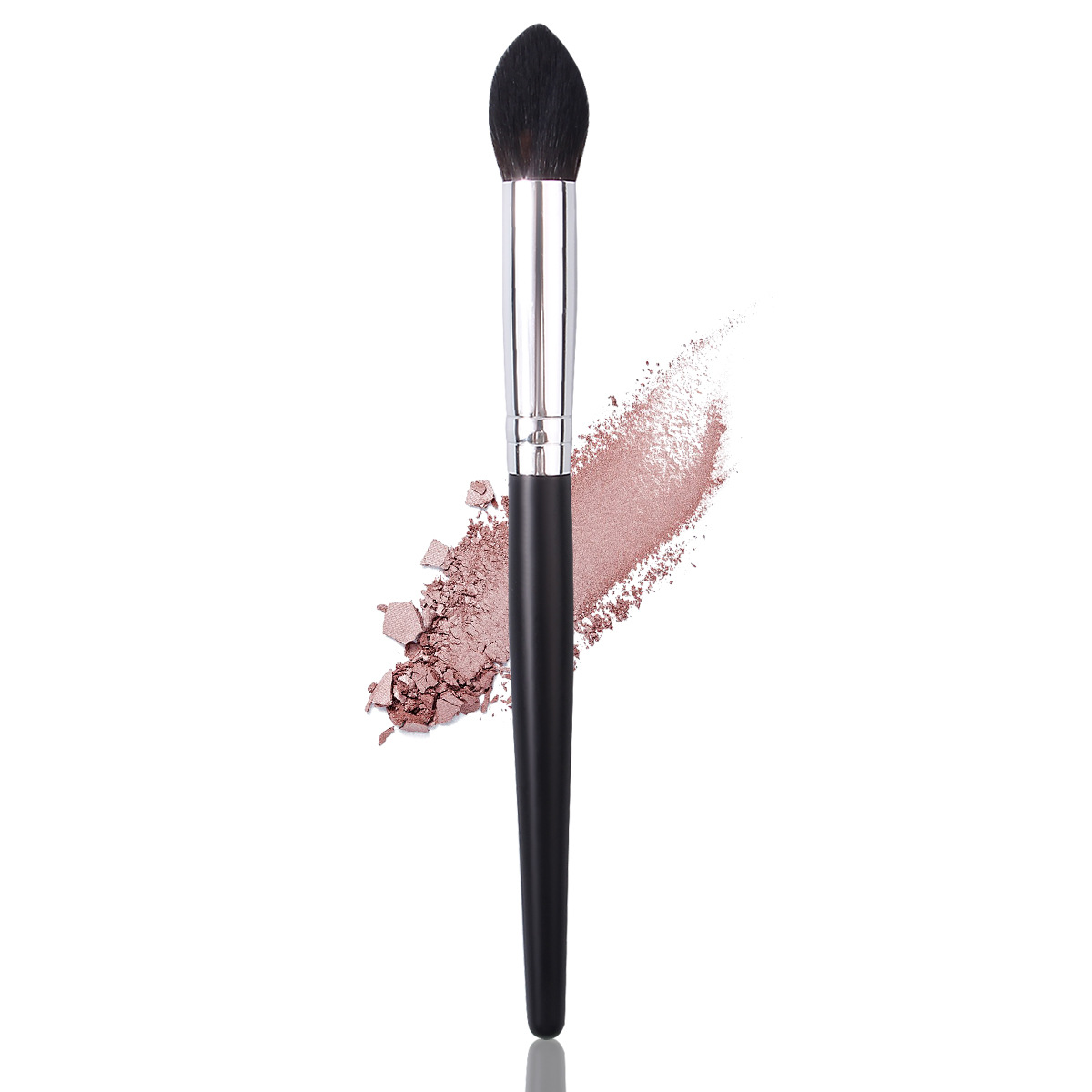 Single soft-bristled blush brush, multi-functional high-gloss powder contouring brush, in stock, facial touch-up beginner makeup brush full figure