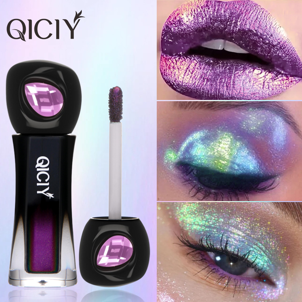 Cross-border exclusive QICIY+ 6-color Chameleon Eyeshadow, Fine Sparkling Chameleon Eyeshadow, Pearlescent Sleeping Eye Liquid Eyeshadow full figure