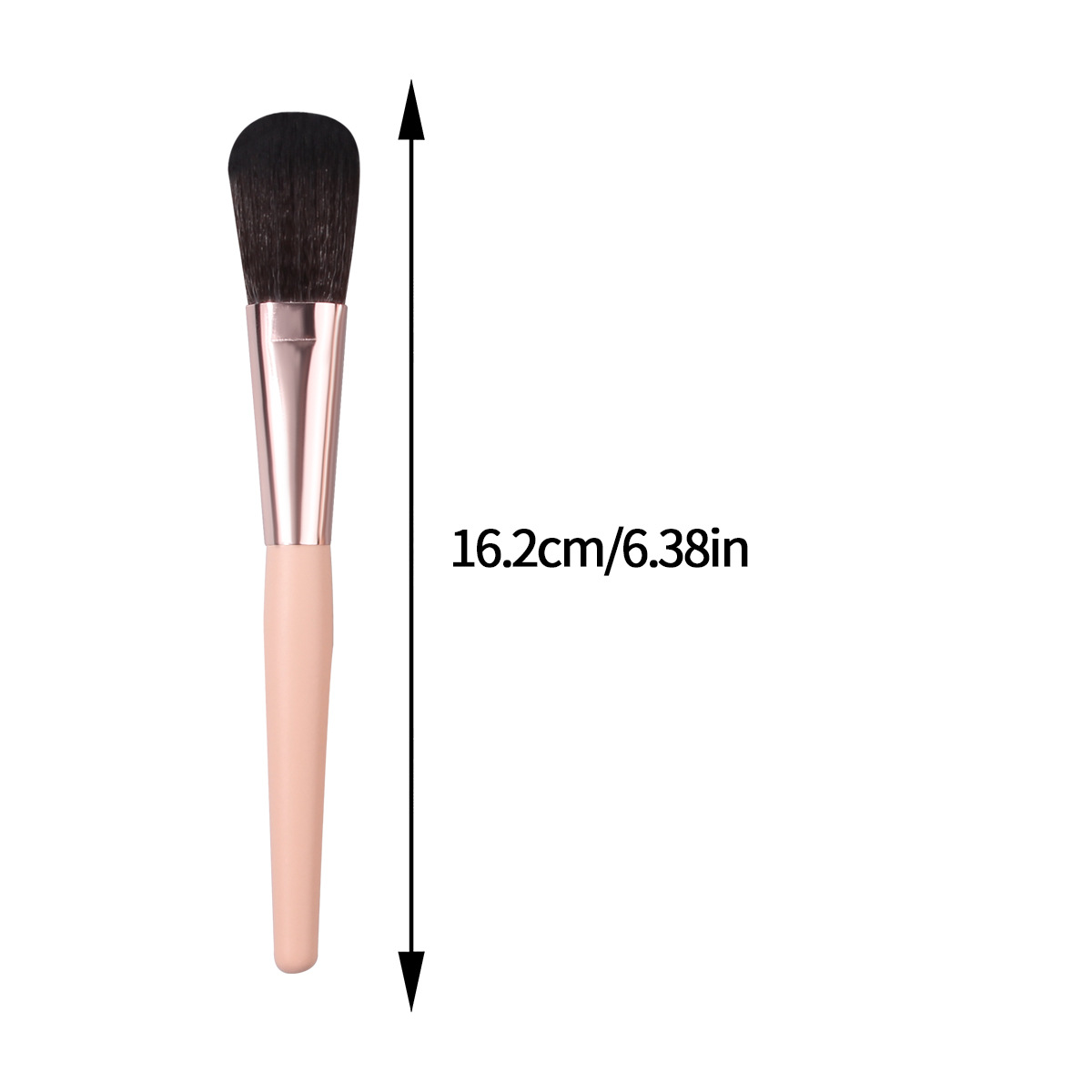 Single multi-functional honey brush, apricot-colored wooden handle loose powder contour brush, soft bristle high-gloss blush brush, makeup tool in stock Application Scenario