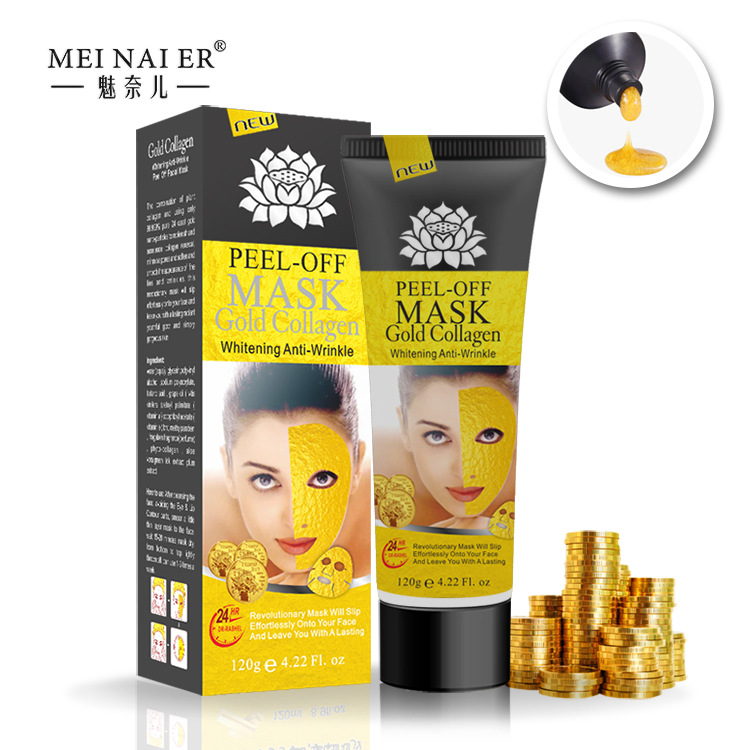 Cross-border best-selling gold peel-off mask for removing blackheads, refreshing oil control, deep cleansing of acne and firming of the skin full figure