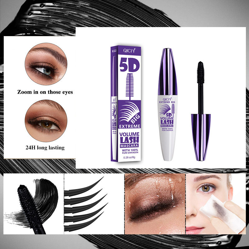QICIY's cross-border best-selling mascara is waterproof, thick, long-lasting, natural and does not smudge. Wholesale of eyelash base cream and makeup Application Scenario