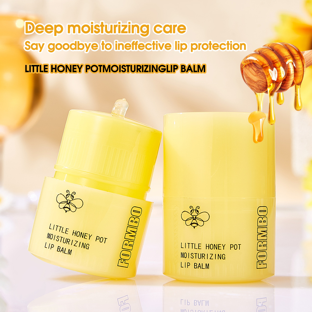 【 Cross-border Exclusive 】FORMBO Honey Lip Balm Moisturizes and hydrates for a long time, reduces lip lines, and is a best-selling moisturizing and hydrating product Specification drawing