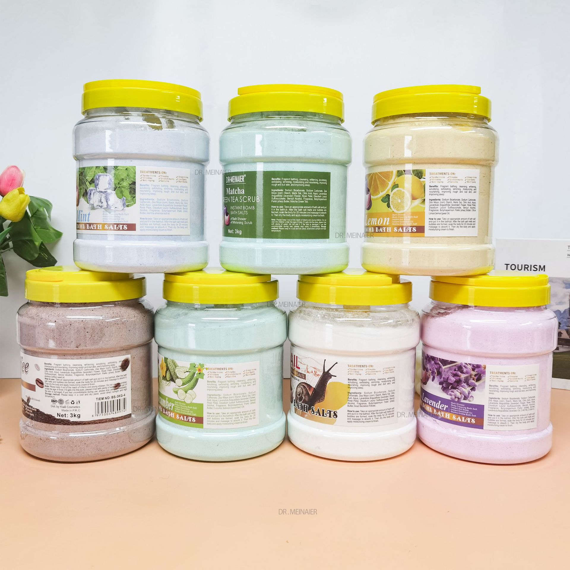 Cross-border explosive petal Bath salt ball Bath Powder Nourishing and Moisturizing Scrub Powder Bath Salt Bath Ball Wholesale 3kg Specification drawing