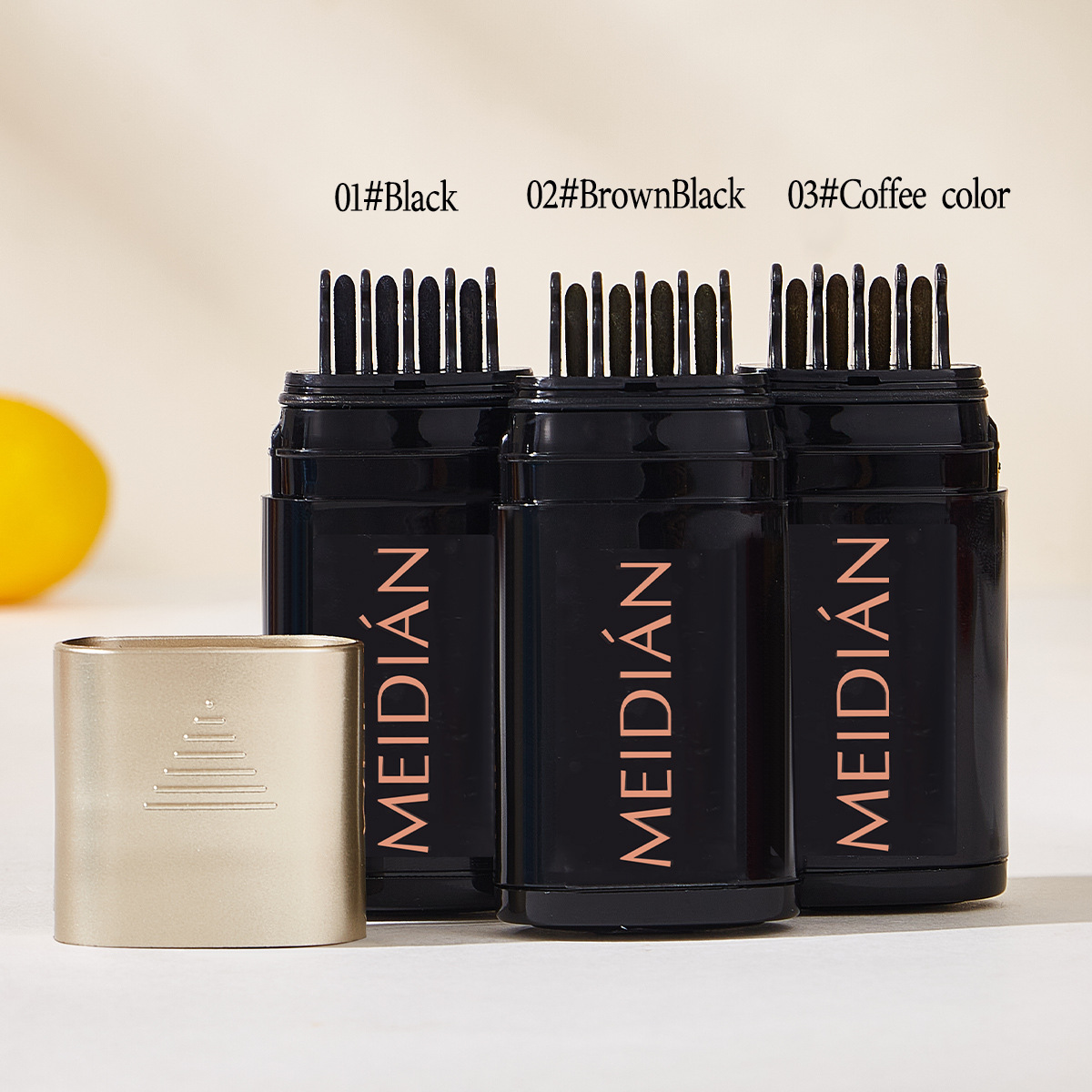 Cross-border exclusive Meidian White Hair Covering pen for color replenishment, temporary color replenishment for white hair, waterproof and sweat-proof, natural and quick color display details Picture