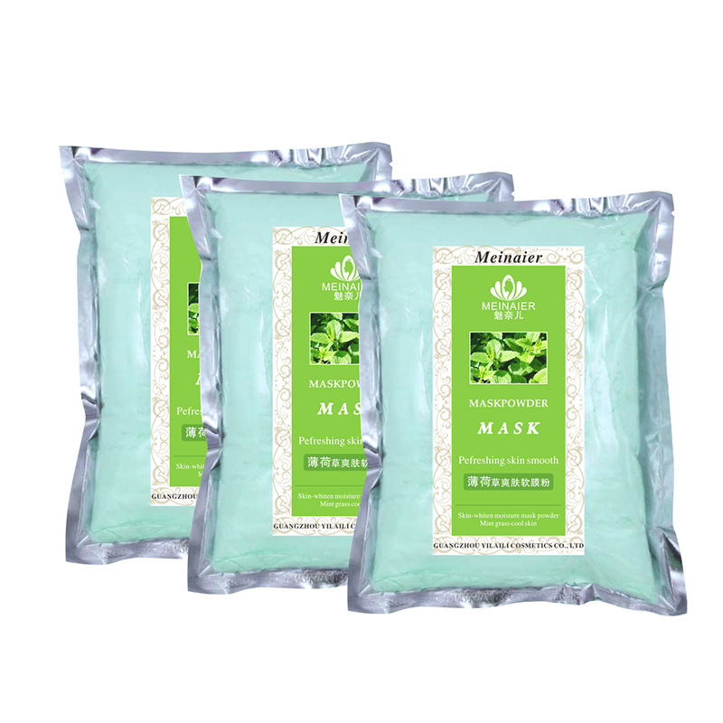 Cross-border mint grass toning mask powder, cooling and soothing soft mask powder, hydrating ice mask, beauty salon skin care wholesale Item Picture