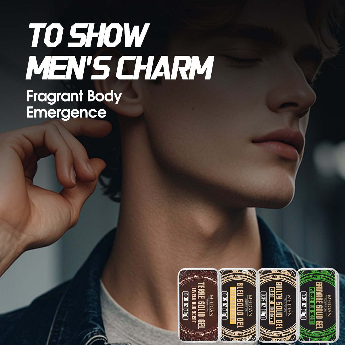 【 Cross-border Exclusive 】 Meidian Men's Body Balm: Long-lasting Fragrance, Portable Solid Perfume, Portable Body Balm Specification drawing