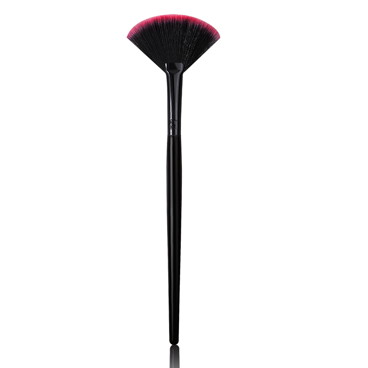 Curved fiber bristles, small fan-shaped brush, fan-shaped powder brush, loose powder brush, wholesale setting makeup Specification drawing