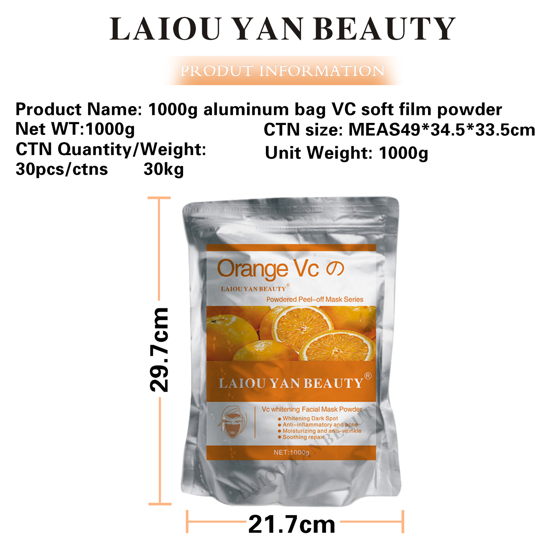 Cross-border Amazon Collagen Brightening Mask Powder, Hydrating, Moisturizing, Pore-shrinking Skin care soft Mask Powder 1000g Item Picture
