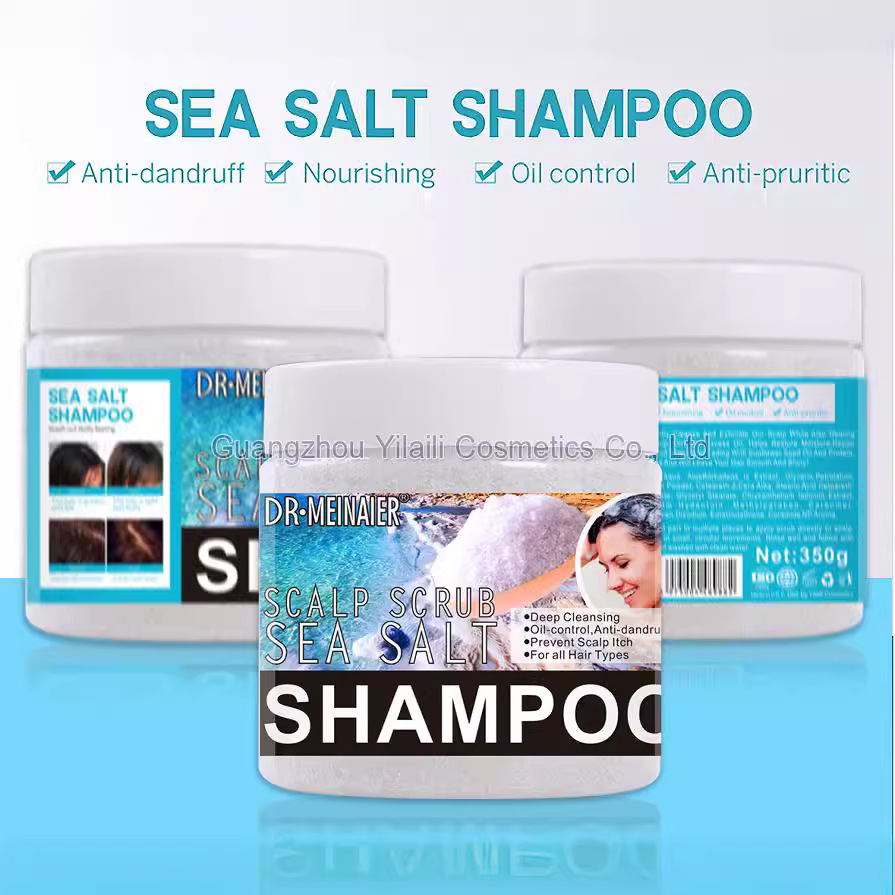 Cross-border sea salt scrub, oil-control, scalp cleansing, scalp puffing shampoo, scalp shampoo with rich foam details Picture