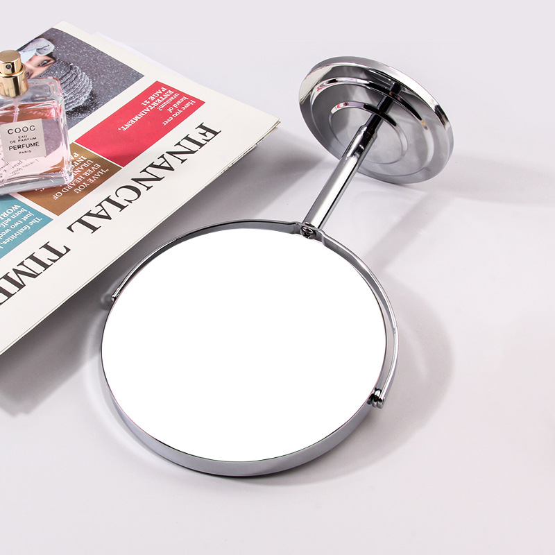 Double-sided desktop touch-up makeup mirror, desktop high-definition magnification beauty mirror, round dormitory student dressing mirror, simple and elegant Application Scenario