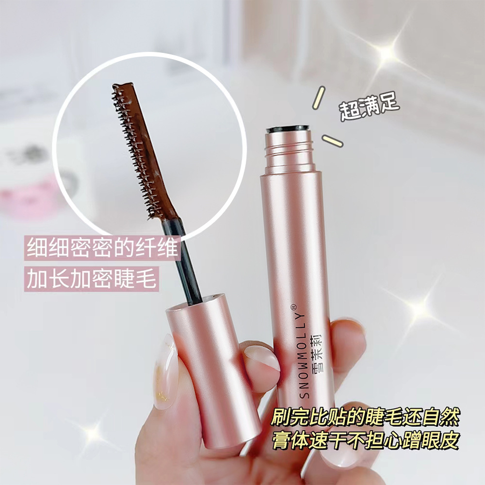 Snow Jasmine's Long, curly and long-lasting Mascara is naturally thick, waterproof, long and non-smudging. Wholesale of curly mascara full figure