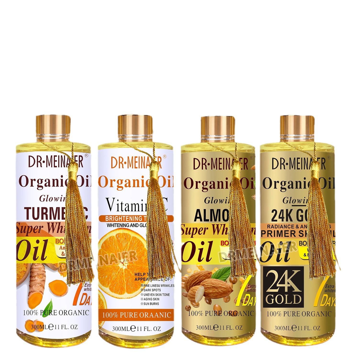 Cross-border Organic Carrot essential Oil Tassel Facial and Body SPA Moisturizing and Unblocking Massage Almond Massage Oil 300ml Item Picture