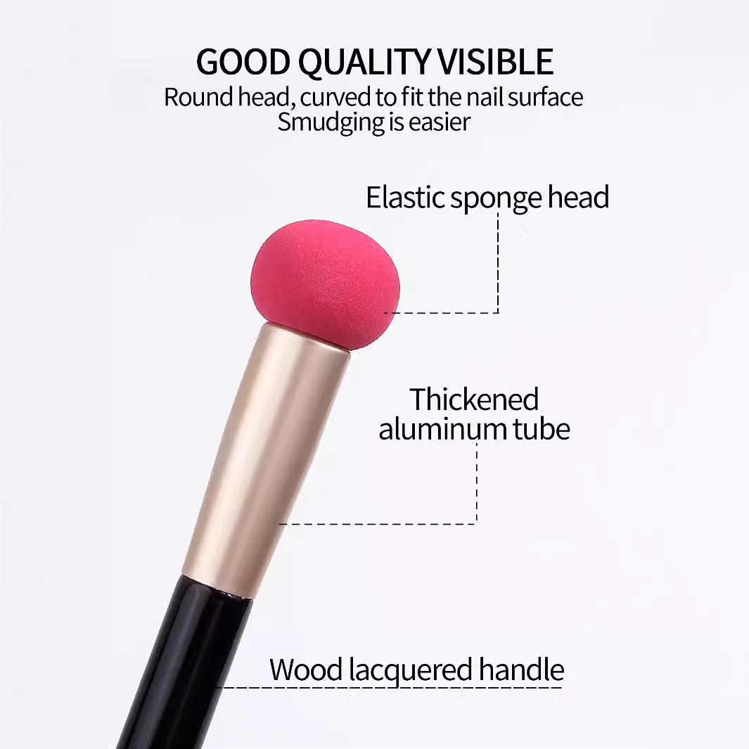 New cross-border mushroom-shaped sponge nail polish and smudge brush, makeup sponge foundation concealer brush, sponge powder puff makeup brush Specification drawing