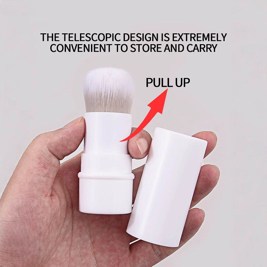 Portable mini telescopic brush, super soft bristle blush brush, foundation brush, nail dust brush, factory stock, first-hand supply Specification drawing