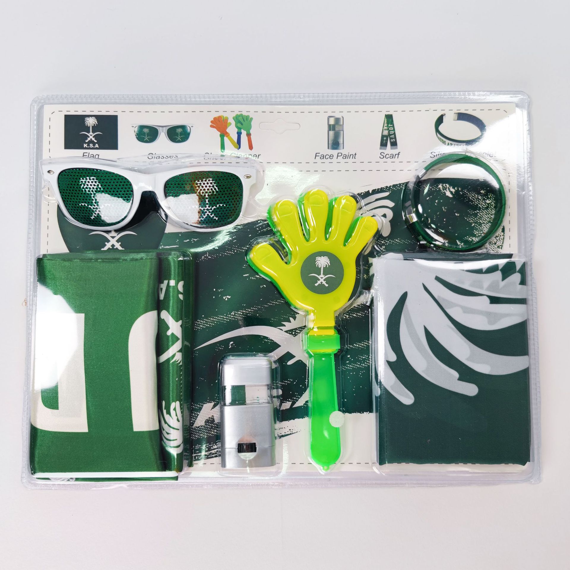 Chuangdong Flag Brazilian Flag Fan product display stand Set, round-neck T-shirt, fringed tinted football scarf, baseball cap, car flagpole pic 16