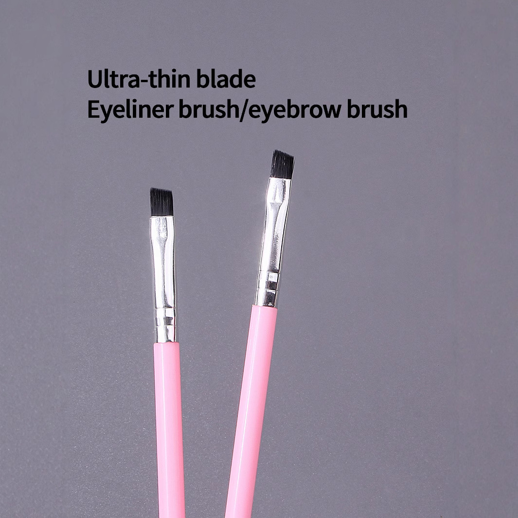 Best-selling cross-border double-headed eyebrow brush, eyelash brush, flexible brush head, mascara brush, blade eyeliner brush, makeup brush tools details Picture