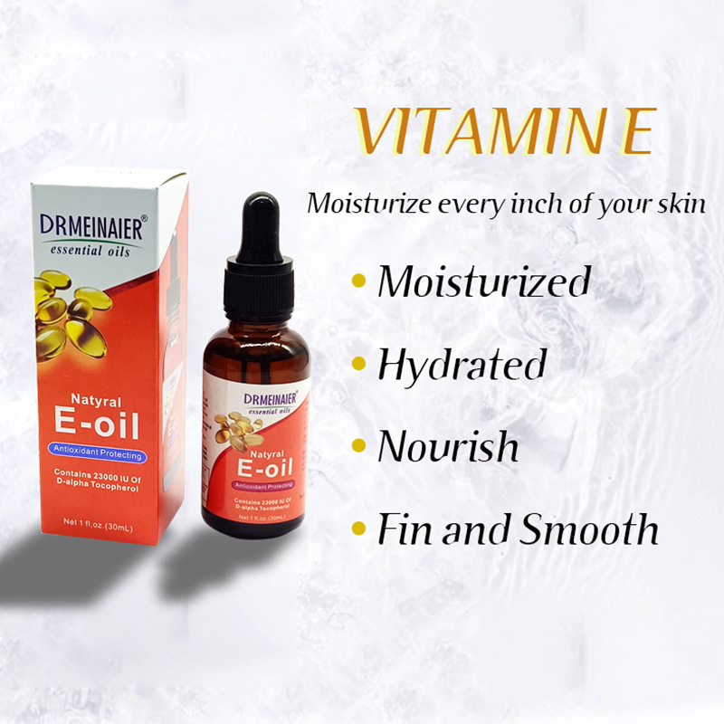 Cross-border Vitamin E Oil 30ml, body, face, hand, foot and hair care essential oil, Vitamin E essence for export Specification drawing