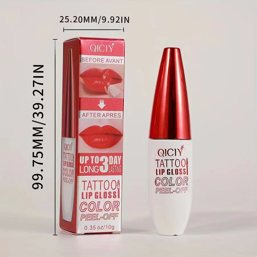 Cross-border exclusive QICIY+ 4-color peel-off lip gloss, easy to apply, moisturizing, long-lasting, non-stick cup, Amazon peel-off lip gloss Item Picture