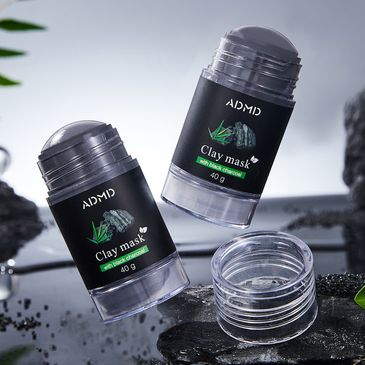 Cross-border exclusive ADMD bamboo charcoal mud film sticks for cleaning and oil control, adsorbing and shrinking pores, and cleaning mud films full figure