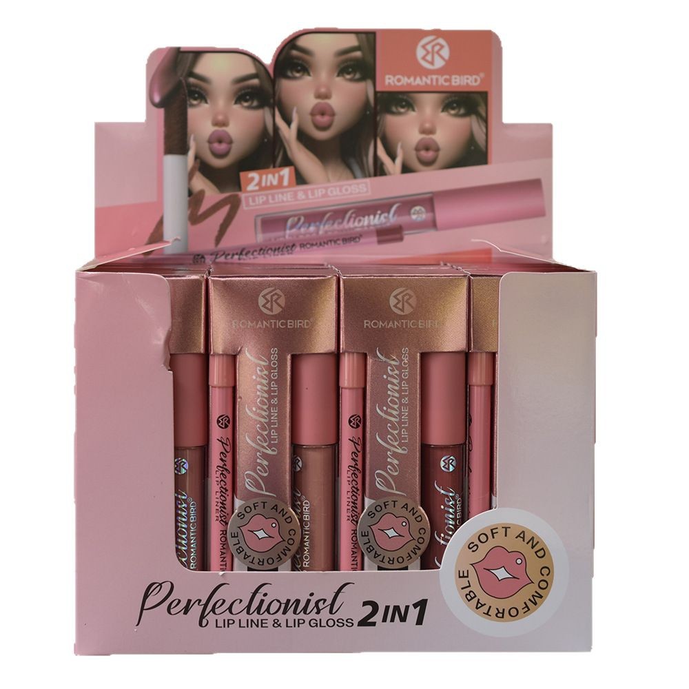 Only export [ROMANTIC BIRD] RB304A matte lip gloss, lip gloss and lip liner pen two-in-one new style Item Picture