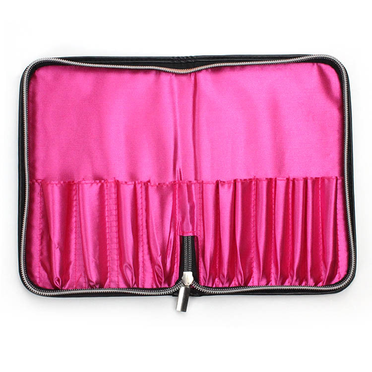 12-hole makeup brush bag, handcrafted zipper makeup bag, makeup tool storage bag, portable beauty tools wholesale full figure
