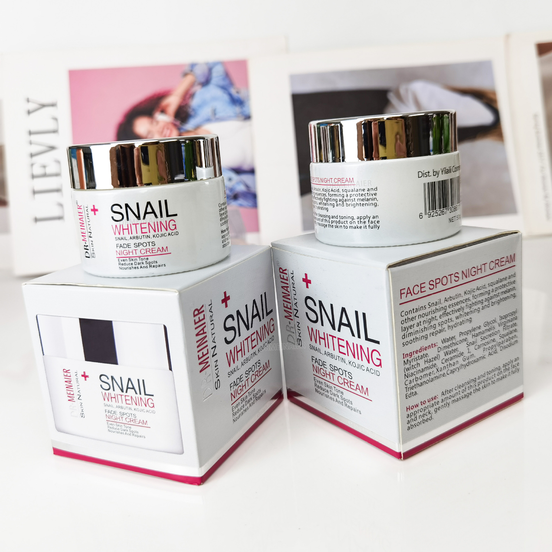 Cross-border exclusive Snail Moisturizing Cream for reducing fine lines, Firming Cream, and Double Moisturizing Brightening Essence Cream for export wholesale Specification drawing