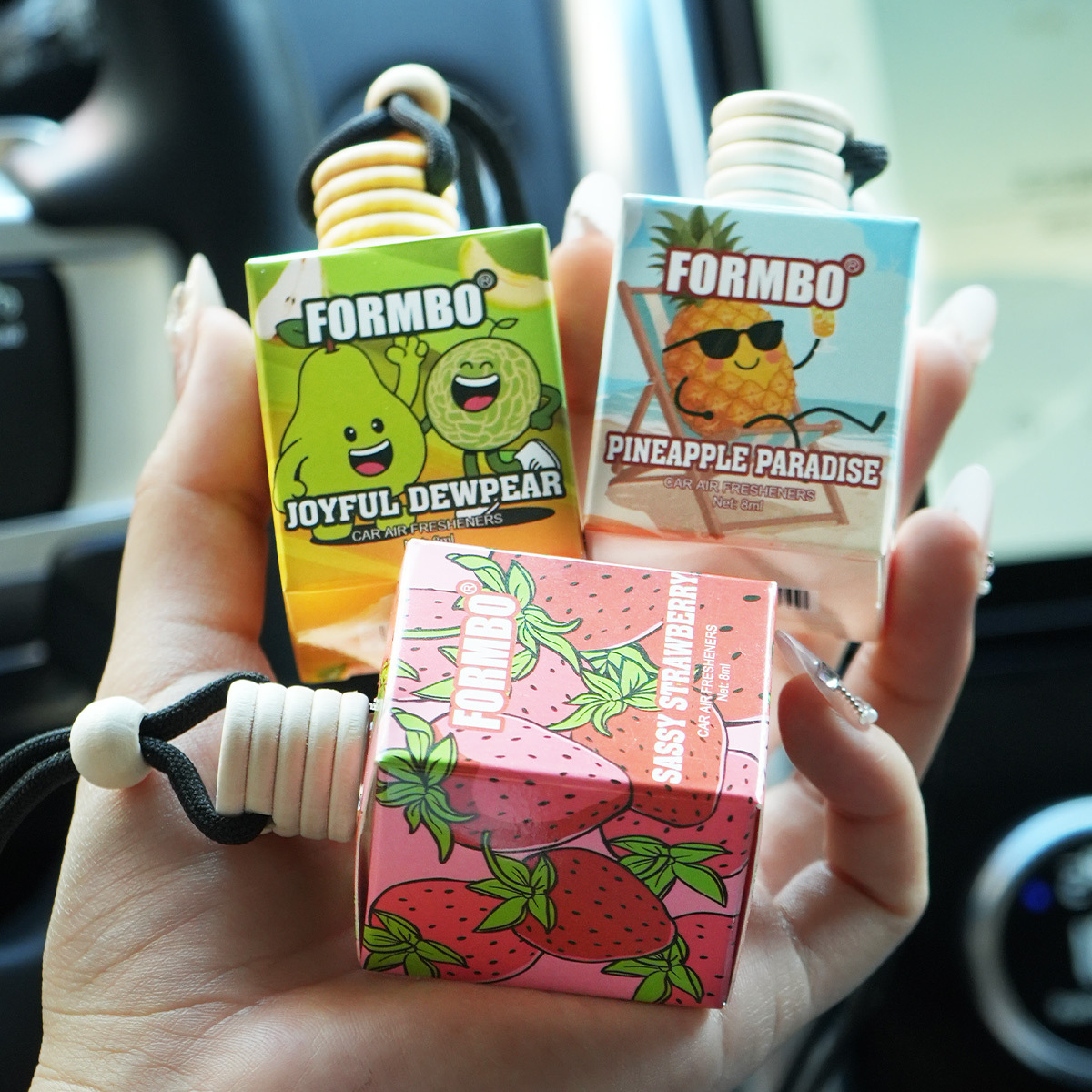 Cross-border exclusive FORMBO car perfume, refreshing car bedroom perfume, long-lasting fragrance, deodorizing details Picture