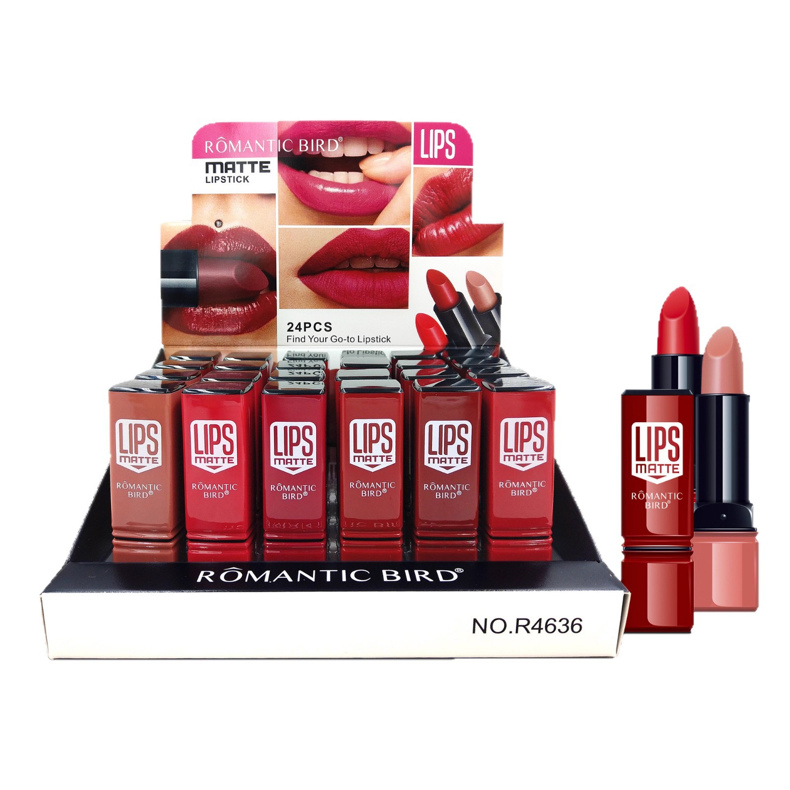 Export collection Only [ROMANTIC BIRD] Matte LIPSTICK 12-color mixed Pack Lipstick Velvet Matte Item Picture