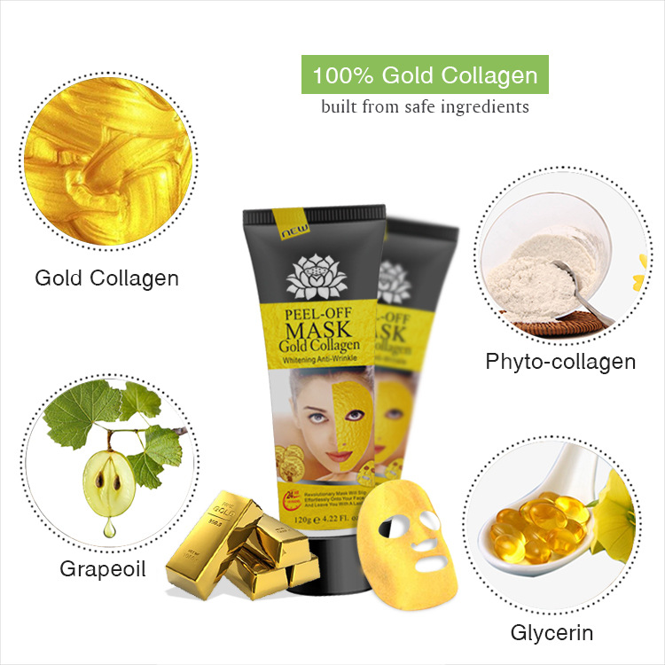 Cross-border best-selling gold peel-off mask for removing blackheads, refreshing oil control, deep cleansing of acne and firming of the skin Specification drawing
